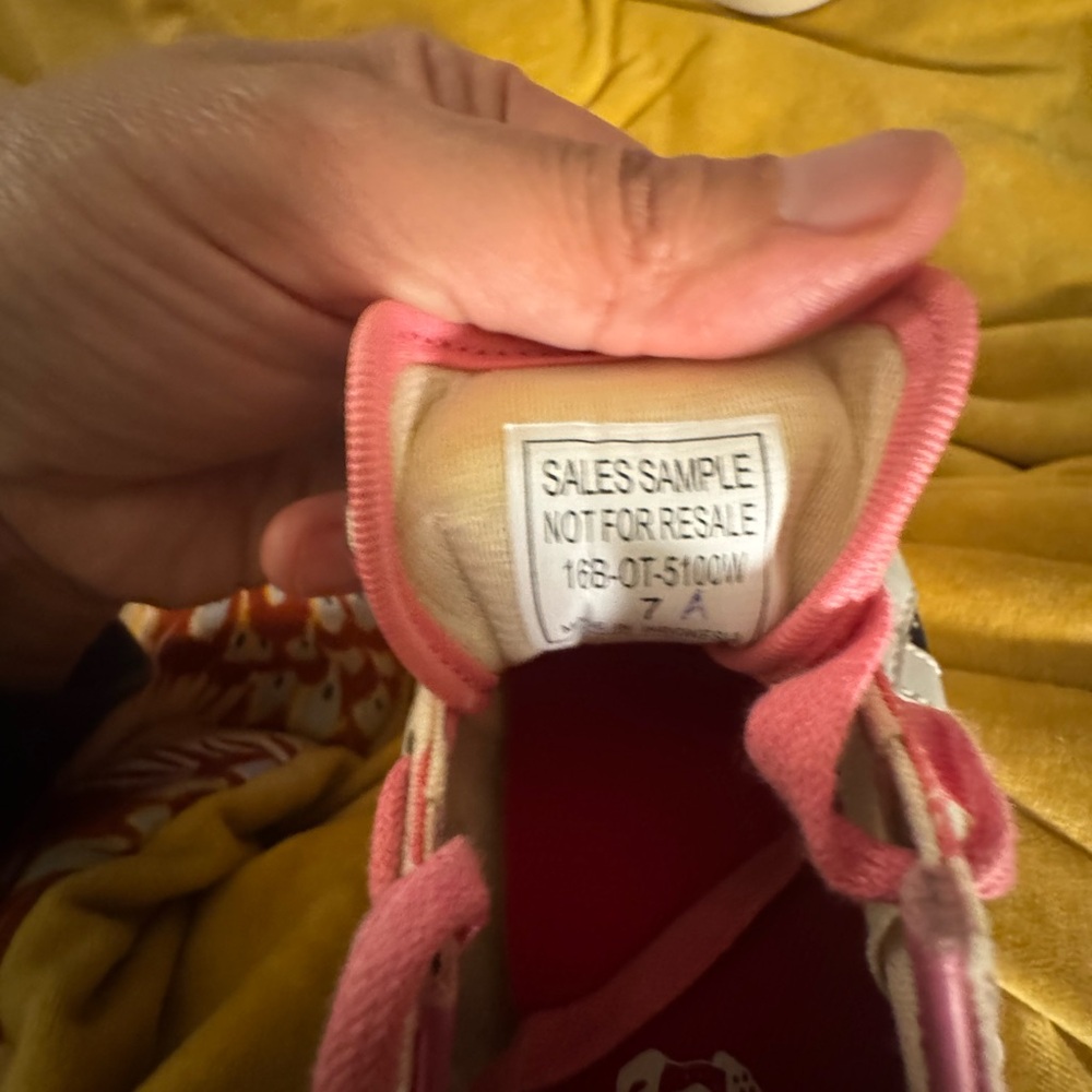 Onitsuka Tiger Pink White Patterned Women's Sneakers - Picture 6 of 7